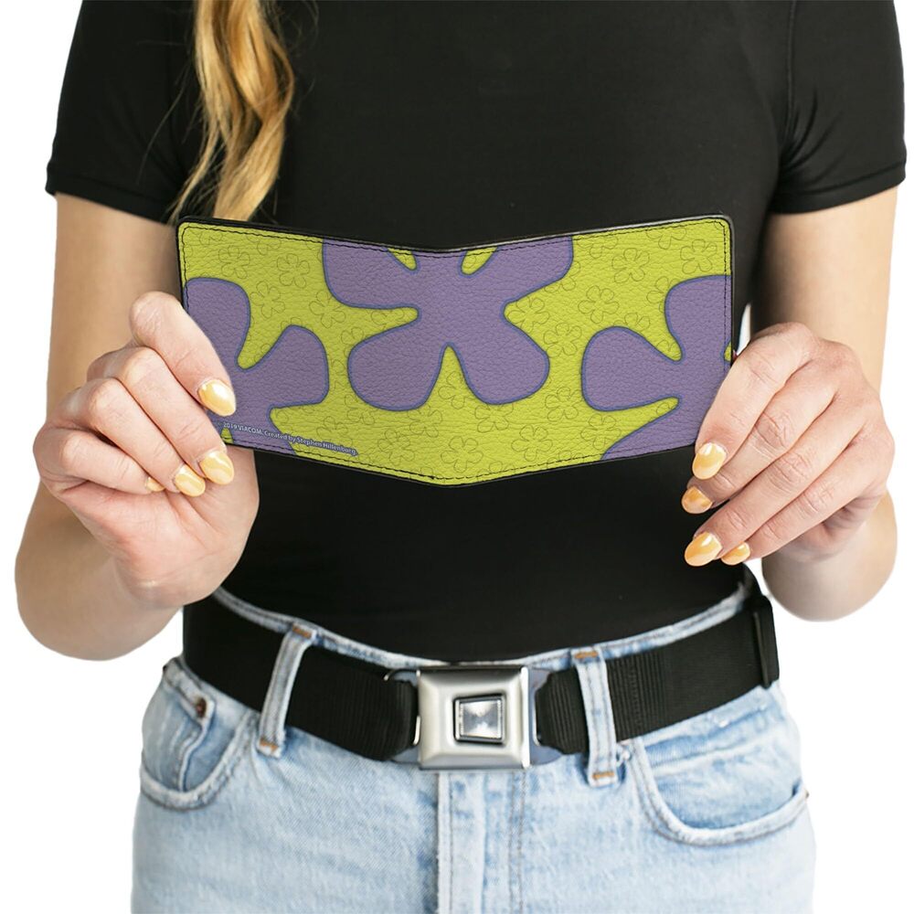 4777 Nickelodeon Wallet Bifold Flower Cloud Bounding Greens Purples - Picture 6 of 8